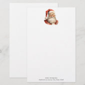 Santa Claus Retro Christmas 便箋 (正面/裏面)