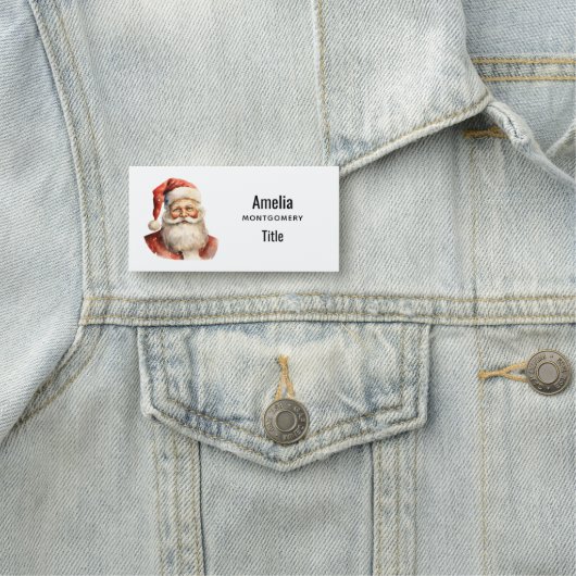 Santa Claus Retro Christmas 名札 (インサイチュ)