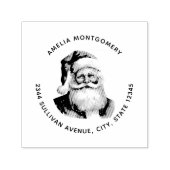Santa Claus Retro Christmas Address セルフインキングスタンプ (デザイン)