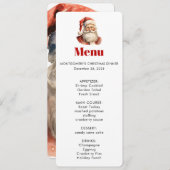 Santa Claus Retro Christmas Menu 招待状 (正面/裏面)