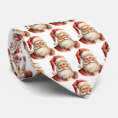 Santa Claus Retro Christmas Pattern ネクタイ (ロール)