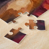 Santa Claus Rhodesian Ridgeback Christmas Art ジグソーパズル (側面)