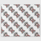 Santa Claus riding a motorcycle ラッピングペーパー (フラット)