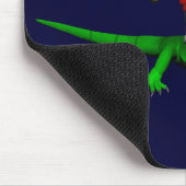 Santa Claus Riding Green Lizard マウスパッド (コーナー)
