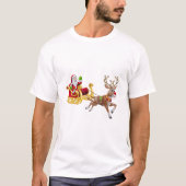 Santa Claus riding on sleigh Tシャツ (正面)