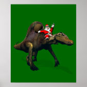 Santa Claus Riding On Spinosaurus ポスター (正面)