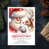 Santa Claus Rudolph Holiday Magic Cozy Winter Part 招待状