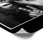 Santa Claus Selfie Bigfoot Christmas Funny Sasquat ポスター (角)