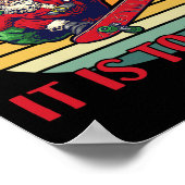 Santa Claus Skateboarding Christmas Oh What Fun Is ポスター (角)