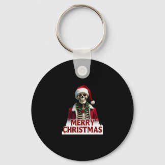 Santa Claus Skeleton Outfit Skull Funny Christmas  キーホルダー