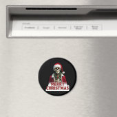 Santa Claus Skeleton Outfit Skull Funny Christmas マグネット (インサイチュ (食洗機))