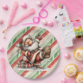 Santa Claus Slipping In the Snow ペーパープレート (パーティー)