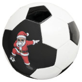 Santa Claus Soccer Dabbing Santa Gift Christmas サッカーボール (3/4)