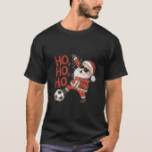 Santa Claus Soccer Player with Christmas Lights Tシャツ (正面)