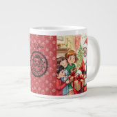 Santa Claus, Spreading Christmas Cheer ジャンボコーヒーマグカップ (正面右)