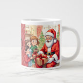 Santa Claus, Spreading Christmas Cheer ジャンボコーヒーマグカップ (右)