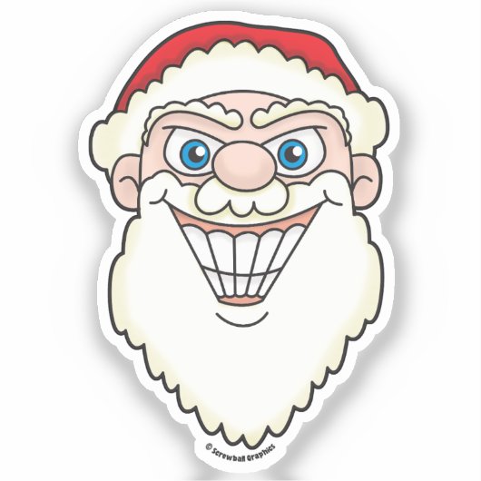 Santa Claus Starburst Screwball Graphics シール (正面)