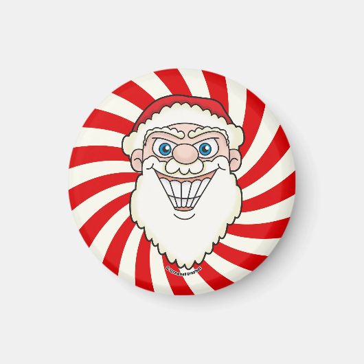 Santa Claus Starburst Screwball Graphics マグネット (正面)