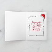 Santa Claus Starfish in Sand シーズンカード (内部)