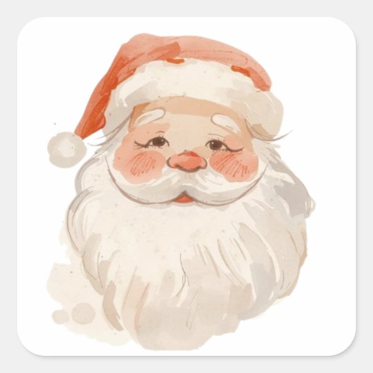 Santa Claus Sticker  スクエアシール (正面)