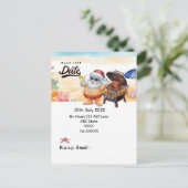 SANTA CLAUS Summer Beach Save the date シーズンポストカード (スタンド正面)