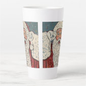 Santa Claus Surprised カフェラテマグ (正面)