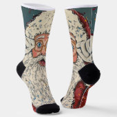 Santa Claus Surprised ソックス (傾斜あり)
