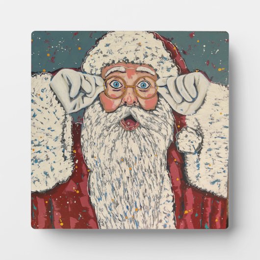 Santa Claus Surprised フォトプラーク (正面)