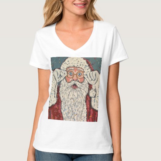 Santa Claus Surprised Tシャツ (正面)