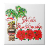 Santa Claus Tiki Mele Kalikimaka タイル (正面)