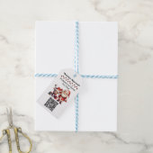 Santa Claus Two Sides Business Card Edit QR Code ギフトタグ (より糸付き)