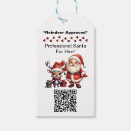 Santa Claus Two Sides Business Card Edit QR Code ギフトタグ