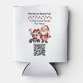 Santa Claus Two Sides Business Card Edit QR Code 缶クーラー (正面)