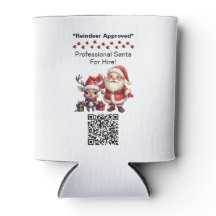 Santa Claus Two Sides Business Card Edit QR Code