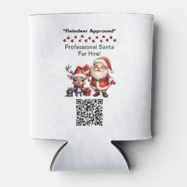 Santa Claus Two Sides Business Card Edit QR Code 缶クーラー