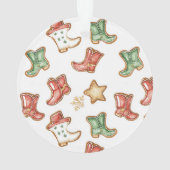 Santa Claus Western Cowboy Christmas オーナメント (裏面)