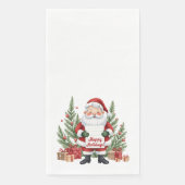 Santa Claus Winter Wreath Happy Holidays (正面)