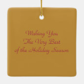 Santa Claus with a Sack of Gifts セラミックオーナメント (裏面)