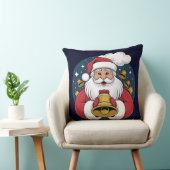  Santa Claus with Bells Christmas Pillow クッション (椅子)