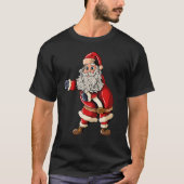 Santa Claus with Christmashat Floss Dance on Chris Tシャツ (正面)