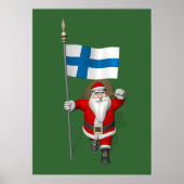 Santa Claus With Ensign Of Finland ポスター (正面)