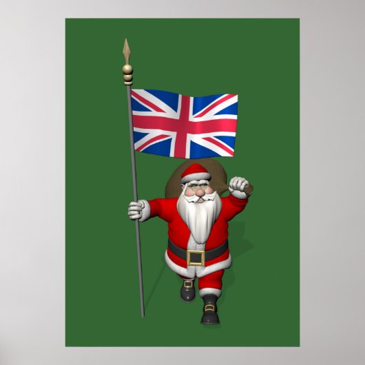 Santa Claus With Ensign Of The UK ポスター (正面)