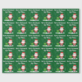 Santa Claus with frog cartoon fun kid's Christmas ラッピングペーパー (フラット)