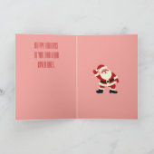 Santa Claus With His Hands On His Hips Being Jolly カード (内部)