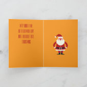 Santa Claus With His Hands On His Hips Being Jolly カード (内部)