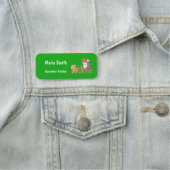 Santa Claus with Sleigh and Reindeer Personalized  名札 (インサイチュ)