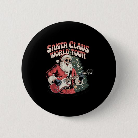 Santa Claus World Tour Rocking Around The Christma 缶バッジ (正面)
