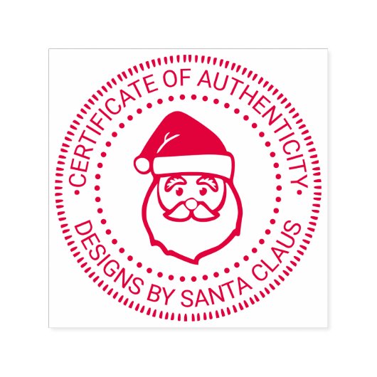 Santa Claus Xmas “Certificate of Authenticity” #3 セルフインキングスタンプ (デザイン)