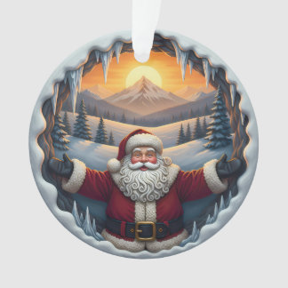Santa Claus Xmas Ornament 2025 – Winter Scene 1 オーナメント