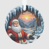 Santa Claus Xmas Ornament 2025 – Winter Scene 2 オーナメント (裏面)